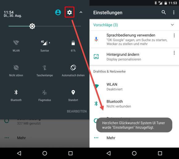 Android 7.0: Nachtmodus einschalten