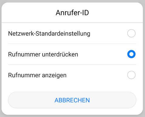 Android: anonym anrufen