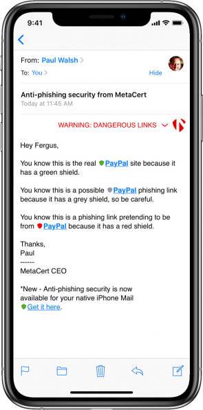 Anti-Phishing-App warnt vor unsicheren Links