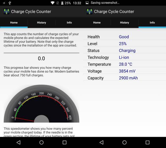 App-Test: Charge Cycle Battery Stats