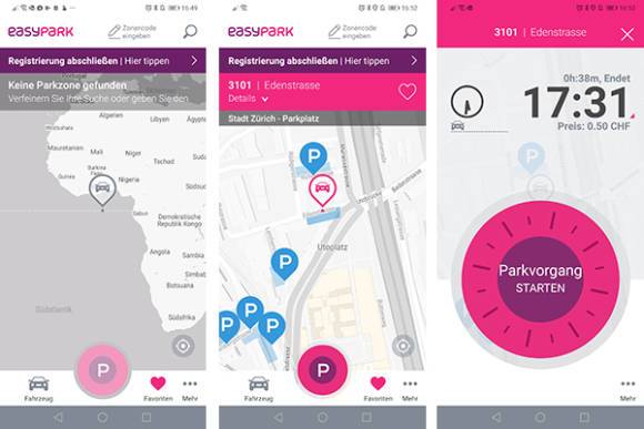 App-Test: EasyPark: Handyparken &amp; Parkplatzfinder fürs Auto