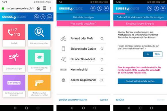 App-Test: Suisse ePolice